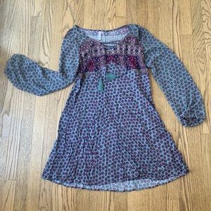 Long sleeve mini dress